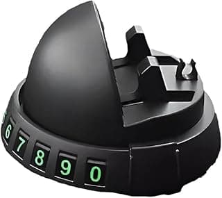 Car Phone Holder - 360 Degree Rotating Dashboard Holder with Adjustable Viewing Angle, One Hand Operation, Black