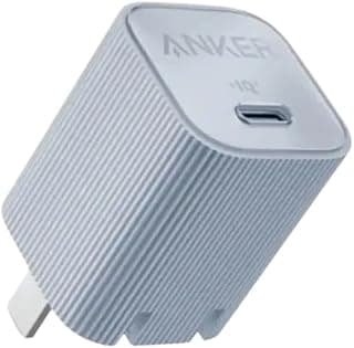 محول شاحن سريع Nano Ultra 30 واط USB-C قابل للطي لهواتف ايفون 16/15/14/13 وجالاكسي وايباد (الكابل غير مرفق) (A2337) (أزرق)