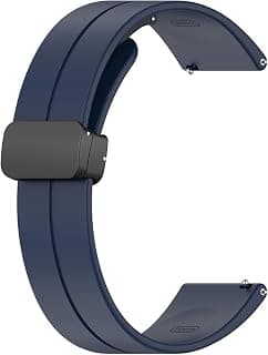 22mm Soft Silicone Magnetic Buckle Sport Replacement Strap for Amazfit Balance Bip 5 Cheetah Pro Cheetah GTR 47mm GTR 2 - blue