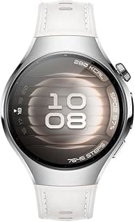 WATCH 5 42mm Smartwatch, Multi-sensing X-TAP technology, Real-Time Fingertip Blood Oxygen, eSIM,Intuitive Smart Gestures,iOS&Android, Stainless Steel Case, White Composite Strap