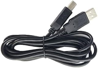 كابل طابعة USB بطول 3 م من بليتز، كابل USB-ايه إلى USB-بي 2.0 لطابعات الليزر/ النفاثة والماسحات الضوئية، تخفيف الضغط وحماية من الرقائق المعدنية والجدائل (لون أسود)