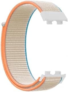 Fabric Band Compatible with Huawei Band 11/11 Pro; Soft and Comfortable (White Orange Blue)