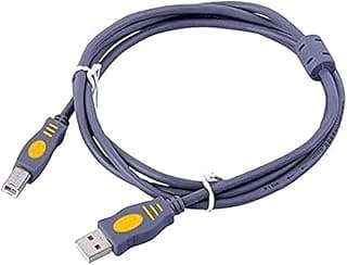 كابل طابعة Kx 2770 USB 2.0 نوع ايه ذكر إلى نوع بي ذكر من كيندكس، رمادي، 5 متر