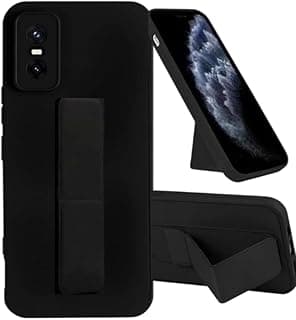 Case Compatible with Infinix GT 30 Pro, Soft Silicone Car Magnetic Holder Back Cover with Horizontal Stand and Vertical Wrist Rest Full Protection Anti-Fingerprints Compatible with Infinix GT 30 Pro