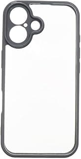 Plastic Back Cover For Apple iPhone 16, Black E-G-652