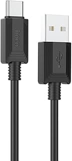 كابل شحن ونقل بيانات من هوكو قابس USB نوع إيه إلى سي متوافق مع سامسونج وهواوي وشاومي وأوبو أسود 3 أمبير - 1 متر X73