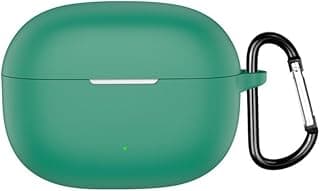 جراب متوافق مع ريلمي Buds T200 Lite، سيليكون ناعم، جراب حماية مضاد للخدش (أخضر غامق)