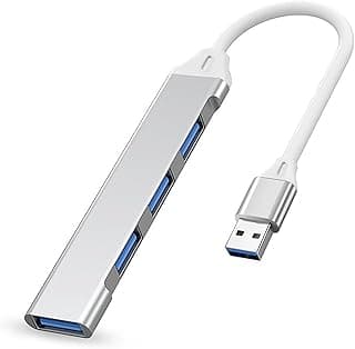 موزعات USB بـ4 منافذ 3.0 &&& 2.0، موزع من خليط الألومنيوم خفيف الوزن وصغير الحجم وبأقصى معدل انتقال: ويندوز 5 جيجابايت في الثانية، ماك، PS-4، PS-5، كروم بوك