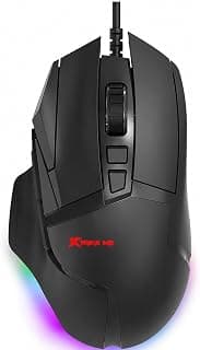 ماوس ألعاب GM520 RGB بمستشعر بصري 12800 نقطة لكل بوصة، 8 أزرار قابلة للبرمجة، معدل تصويب 1000 هرتز مع برنامج من اكسترايك مي