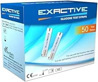 شرائط قياس السكر Exactive، عدد 50 شريط