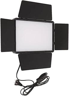 إضاءة بيستون RGB Lite SMD-336D نطاق ألوان 3000-6500، عدد 336 لمبة LED، (85 وات)، 680 جرام مع سعة بطارية 2 x AAA (موديل: SMD-336D)