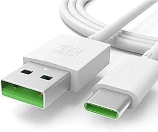 كابل شحن سريع ومزامنة بيانات بمنفذ USB نوع سي بطول 100 سم من سوبر فوك، متوافق مع موبايلات اوبو R15/رينو/رينو2/رينو 2 Z/رينو F/ريلمي X3/XT، ابيض