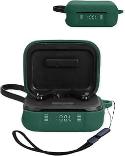 Case for soundcore P41i Active Noise Cancelling Earbuds,Premium Silicone Shockproof Protection Skin Touch Charging Port Accessible, Front LED Visible with Lanyard,Green.