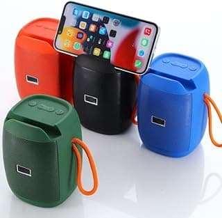 Speaker Wireless Portable Bluetooth Support Usb Stereo, Micro SD power that delivers high/quality sound (Multicolor) (HR-111)