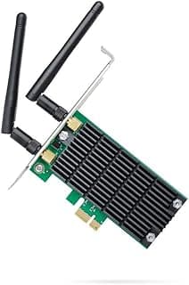 بطاقة واي فاي بمنفذ الملحقات الإضافية السريع AC1200 تي بي لينك ارتشر 4G ومحول PCI اكسبرس لاسلكي 2.5G/T4E وتصميم منخفض طويل المدى وتقنية تركيز الإشارة ومشتت حرارة ودعم ويندوز10/8.1/8/7/XP (لون أسود)