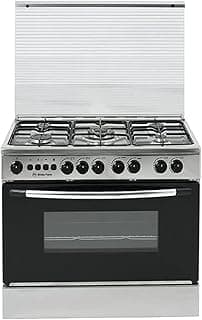 White Point WPGC8060XFSAN - Stainless Steel Gas Cooker With Grill & Fan - 80 * 60 - full saftey - 5 Burners, One Size