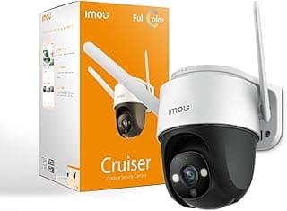 Cruiser 4MP - Outdoor Pan/Tilt Camera, 1080P, Full Colour Nightvision, Spotlights, AI Human Detection, 2 Way Audio, 110dB Siren, Local Hot-Spot Connection, H.265 White