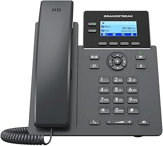 تليفون IP بـ 2 خط GRP2602W، أسود