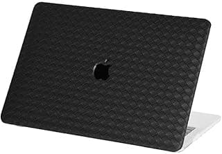 Woven Laptop Case for MacBook Air 15 inch (2023–2025, M2/M3/M4) – Slim Hard Shell Protective Cover Compatible with A2941 / A3114 / A3241 – Weave Texture (Black)
