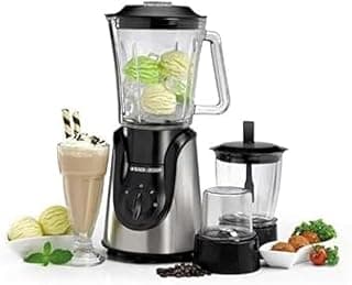 Black & Decker Blender with Grinder and Mincer Chopper, 1.5L, 600 Watt, Bx600g
