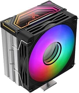 مبرد معالج Xigma.tek EPIX II للكمبيوتر – مروحة تبريد CPU RGB – أداء تبريد قوي للجيمنج – متوافق مع معالجات Intel و AMD – تشغيل هادئ – لون أسود