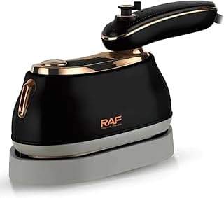 مكواة بخار RAF 2 في 1 موديل R.1142H، 1000 وات، 220 فولت، 50 هرتز، أسود