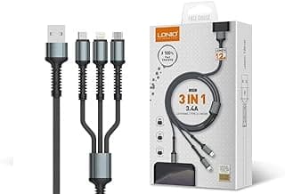 كابل من إل دي إن آي أو بطول 1.2 متر نوع USB متوافق مع الهواتف الذكية والأجهزة اللوحية والأجهزة المحمولة
