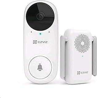 DB2C Wire-Free Video Doorbell with Chime Rechargable Battery Powerd Wireless Smart Home Security Camera Two Way Talk Human Detection Full HD Night Vision