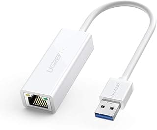 محول يوجرين 20255 من USB 3.0 إلى RJ45 جيجابت إيثرنت، أبيض
