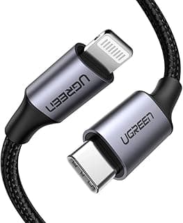 USB C to Lightning Cable[MFi Certified]Braided USB-C to iPhone Lightning Cable18WFastPD & Data Sync Compatible for iPhone11 11Pro/11ProMax/X/XS/XR/XSMax/8, iPad Pro10.5"/12.9",etc-Black 1Meter
