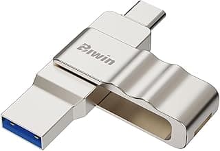 Biwin UD150 USB Memory Type-C/A 2 in 1 Rotatable 256GB USB 3.2 High Speed 150MB/s Read Speed Metal Lightweight & Durable USB C/A Dual Connector