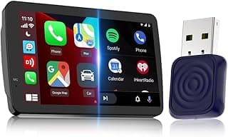 محول Carlinkit لاسلكي لكاربلاي واندرويد اوتو، USB صغير للسيارات التي تدعم النظام سلكياً، توصيل وتشغيل، متوافق مع iOS 10 واندرويد 11