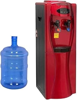 Water dispenser PT-33R Free Standing Hot and Cold, 2 Taps, Red+ 19L Water Dispenser Bottle