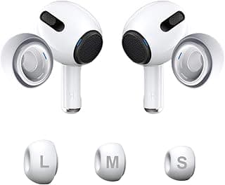 3 أزواج رؤوس سماعة بديلة لـ AirPods Pro، رؤوس سيليكون مع علبة تخزين محمولة (توضع داخل علبة الشحن) - أبيض