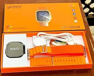ساعة ذكية X9 Plus Ultra 2 أصلية (X9 + Ultra 2) للرد على المكالمات - NFC - بلوتوث - خاصية Always on Display - آلة حاسبة - شحن لاسلكي - شاشة تدعم NFC - لغة عربية - برتقالي