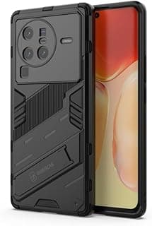 جراب متوافق مع Vivo X80 Pro 5G ، - غطاء حماية مصقول مقاوم للصدمات شديد التحمل ومقاوم للانزلاق - غطاء مسند فائق الجودة - غطاء واقي مضاد للخدش مع حماية للكاميرا - اسود