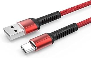 كابل شحن USB سريع 2.4 امبير نوع سي بطول 1 متر من لدنيو LS63 - احمر