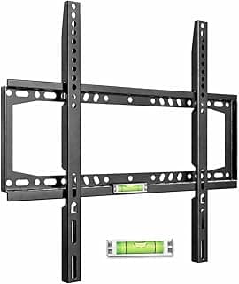 حامل تلفزيون ثابت يثبت على الحائط لمعظم الشاشات المسطحة LED و LCD مقاس 17-55 بوصة، يدعم VESA حتى 400 * 400 مم، حمولة 40 كجم