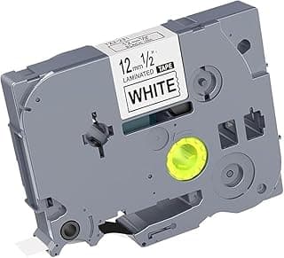 Compatible Laminated Label Tape Cartridge TZ-231 12mm Black on White for Brother PTH-110 and PTE-110