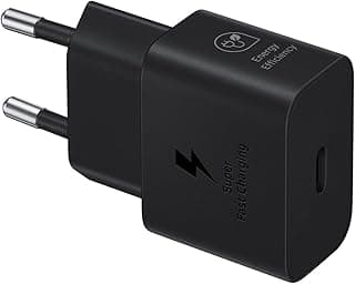 25W PD Charger 2pin USB-C Cable 1M - Black