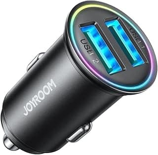 شاحن من جوي روم بتقنية USB، متوافق مع الهواتف الذكية، بمنفذين
