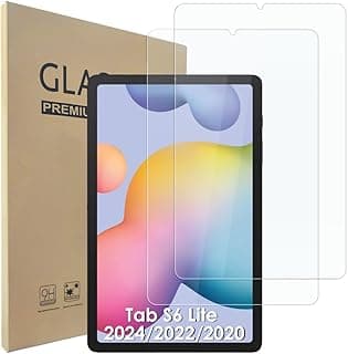 [2 قطعة] واقي شاشة زجاج مقوى متوافق مع سامسونج Galaxy Tab S6 Lite 2022/2020 10.4 بوصة SM-P613/P619/P610N/P615، [صلابة 9H] [مضاد للكسر] [وضوح عالي]