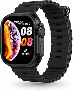 T2000 Ultra 2 Smart Watch with 2.08 Inch Screen – Bluetooth Calls, Wireless Charging, Health & Fitness Tracking, Phone Notifications, Fashion Sports Design (Black)