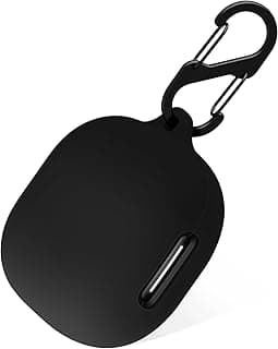 Soft Silicone Case Compatible with Anker Soundcore P40i Earbuds, Full-Body Protection Cover with Anti-Lost Keychain (Black)