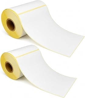High Quality Thermal Paper Label for Barcode Printer - Suitable for Flex and Shop - 10 x 15 cm (2 roll | 500 stickers per roll)