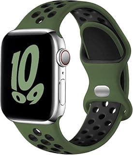 سوار رياضي سيليكون بفتحات تهوية متوافق مع ساعة ابل مقاس 42mm 44mm 45mm 49mm