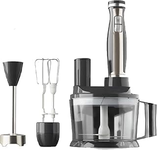 Nouval 7 in 1 Hand Blender 1800W Stainless Steel Chopper 1.5L Egg Beater Multifunction Speed