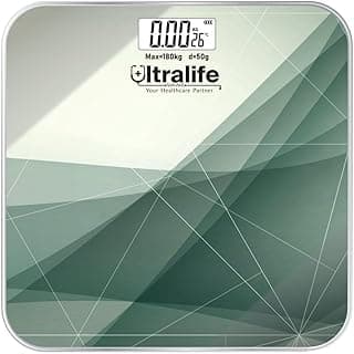 Ultra Life Digital Smart Scale 180 Kg With Room Temperature Measurement - Personal Scale (Beige * Rose)
