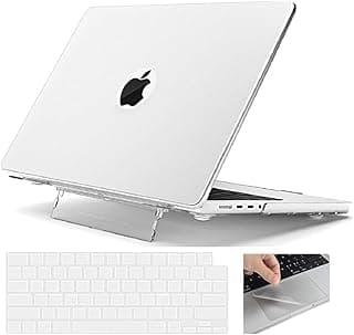 جراب بلاستيك صلب Midkart مع مسند متوافق مع MacBook Air 15 بوصة إصدار 2023 A2941 بشريحة M2 وشاشة Liquid Retina وTouch ID، مطفي شفاف