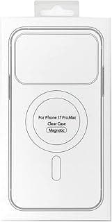 جراب حماية شفاف متوافق مع iPhone 17 Pro Maxيدعم الشحن المغناطيسي (Magnetic)مزود بواقي كامل للكاميرا وحواف مرتفعة وحماية Air Guard ضد الصدمات